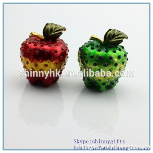 Apple shape with diamonds made in china rotating wholesale jewelry gift boxesSCJ229-1